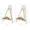 Gold Metal Arched Foldable Display Easel with Vine Emblem Set
